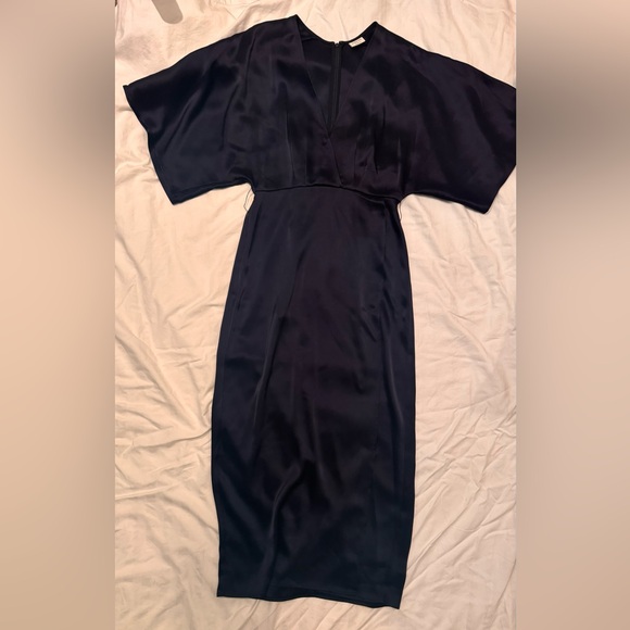 silk navy blue dress from Babaton - Picture 1 of 4